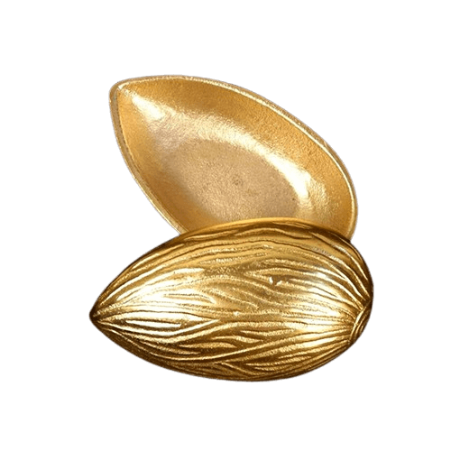 ALUMINIUM ALMOND CASTING BOWL (GOLD)